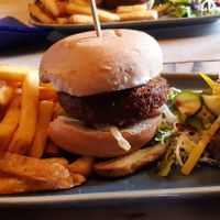Vegan falafel burger at Ben Nevis Inn in Fort William
