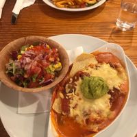 Vegan enchiladas which comes with a side salad  at The Grog & Gruel in Fort William