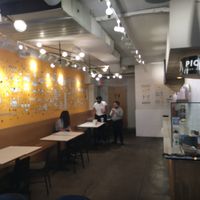 Inside seating. at Oath Pizza in New York City