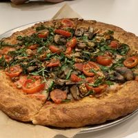 Vegan pizza with all the toppings your heart desires! at Oath Pizza in New York City
