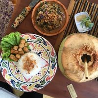 Lotek and young coconut  at Urban Jungle in Ubud