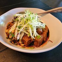 Sticky Szechuan tofu at Din Dins in Albury