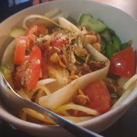 Papaya salad at Din Dins in Albury