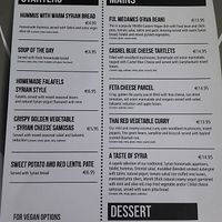 menu at Bayleaf Bistro in Cork