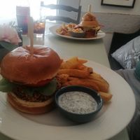 Vegan burger at The Stables in Hereford