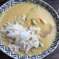 sweet potato curry with rice  at Deluxe in Stuttgart