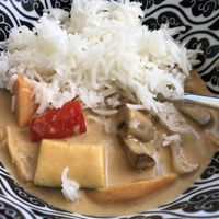 Peanut curry with vegetables  at Deluxe in Stuttgart