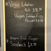 Vegan specials  at Sutton and Sons - Graham Rd in North London