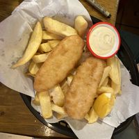 Vegan Golden Fish & Chips (tofu)  at Sutton and Sons - Graham Rd in North London