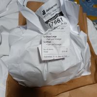 Slightly soggy bag at Sutton and Sons - Graham Rd in North London