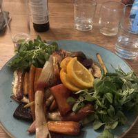 Root vegies with hummus  at Fig in Split