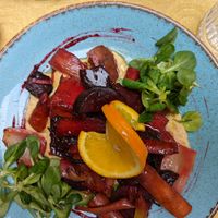 Roasted Root Vegetables & Hummus at Fig in Split