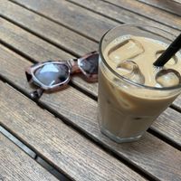 Iced latte with oat milk   at Fig in Split
