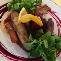 Grilled vegetables and hummus at Fig in Split