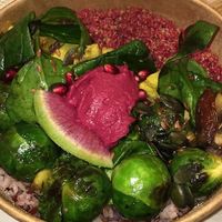 bowl with brown rice and vegetables at Sushi Supply in Hamburg