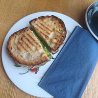 Veganes Panini at Café Pavillon in Loerrach