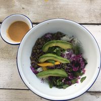 Yucatán style vegan bowls  at Los Bowls de Guadalupe  in Tulum