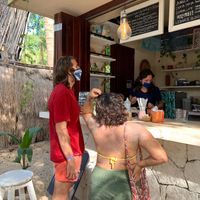The restaurant  at Los Bowls de Guadalupe  in Tulum