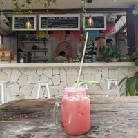 Watermelon agua fresca at Los Bowls de Guadalupe  in Tulum