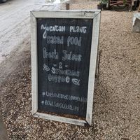 Sign outside at Los Bowls de Guadalupe  in Tulum