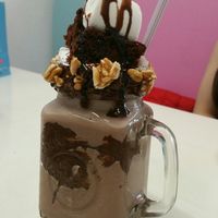 Brownie chocolate nutter freakshake. Yum yum at Freaky Shakes in Manchester