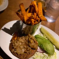 Veggie burger (No bun because I don't like buns) at Open Range in Sedona