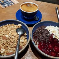 Porridge and coffee at Haferkater - S-Bf Friedrichstraße in Berlin