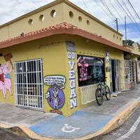Pro-vegan exterior   at El Bajón Vegano in Tulum
