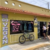 Pro-vegan exterior  at El Bajón Vegano in Tulum