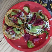 Tacos at El Bajón Vegano in Tulum