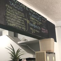 Menu at El Bajón Vegano in Tulum