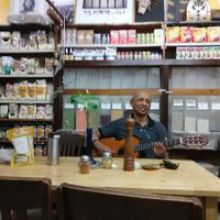 Every once in a while, if you're really lucky, you may find one or two of the regulars playing music. at Oh Happy Days Vegan Cafe in Altadena
