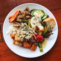 Buffet plate at Sương Mai in Da Lat