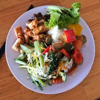 Buffet plate at Sương Mai in Da Lat