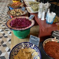 Salad buffet at Satama in Helsinki