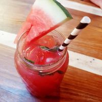 Watermelon and strawberry juice at Cantina Bendigo in Bendigo