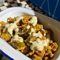 Fried jalapenos with vegan mayo at Cantina Bendigo in Bendigo