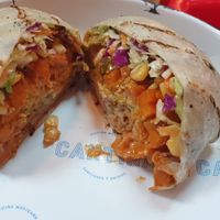 Vegan burrito at Cantina Bendigo in Bendigo
