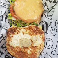 Buffalo burger at SunLight Lounge in Amsterdam