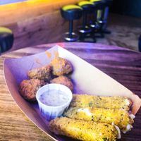 Incredibles mozzarella sticks ! at SunLight Lounge in Amsterdam