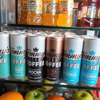 Jimmys oat coffee is vegan and local to this area at Hiker Cafe in Bournemouth