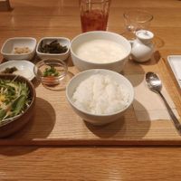 Oboro-tofu set at Muji Diner in Tokyo