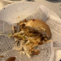 Pulled jackfruit burger  at Rozey in Rotterdam