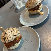 14 Rozey mini burger, 15 'Kip'burger  at Rozey in Rotterdam