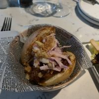 Jackfruit burger at Rozey in Rotterdam