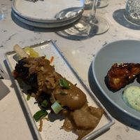 Chicken satay and cauliflower wings  at Rozey in Rotterdam