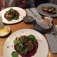 Cauliflower steak and Aubergine at Paisan in Hilversum