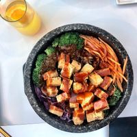 Tofu bibimbap with mushrooms at Stix in Findlay