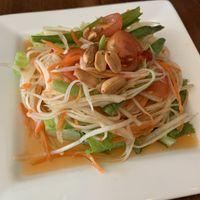 Papaya salad made vegan   at Bodhi Corner in Baltimore