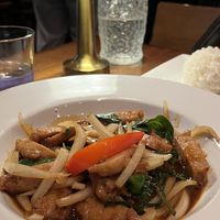 Kra Prow w mock chicken   at Bodhi Corner in Baltimore